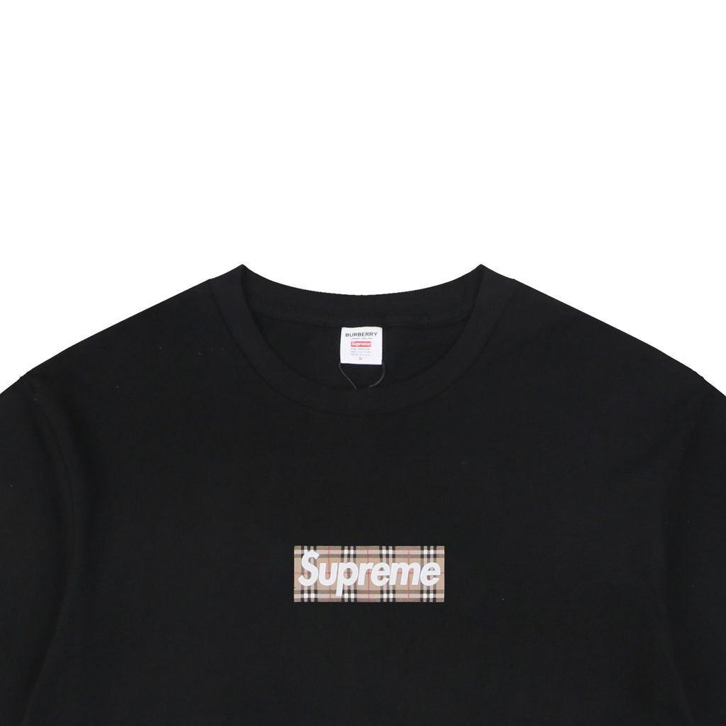 Supreme Burberry Box Logo Cotton Jersey Tee