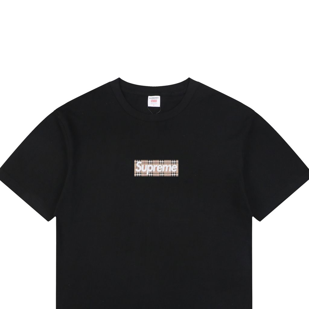 Supreme Burberry Box Logo Cotton Jersey Tee