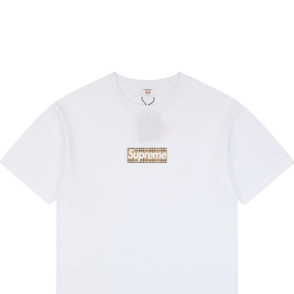 Supreme Burberry Box Logo Cotton Jersey Tee