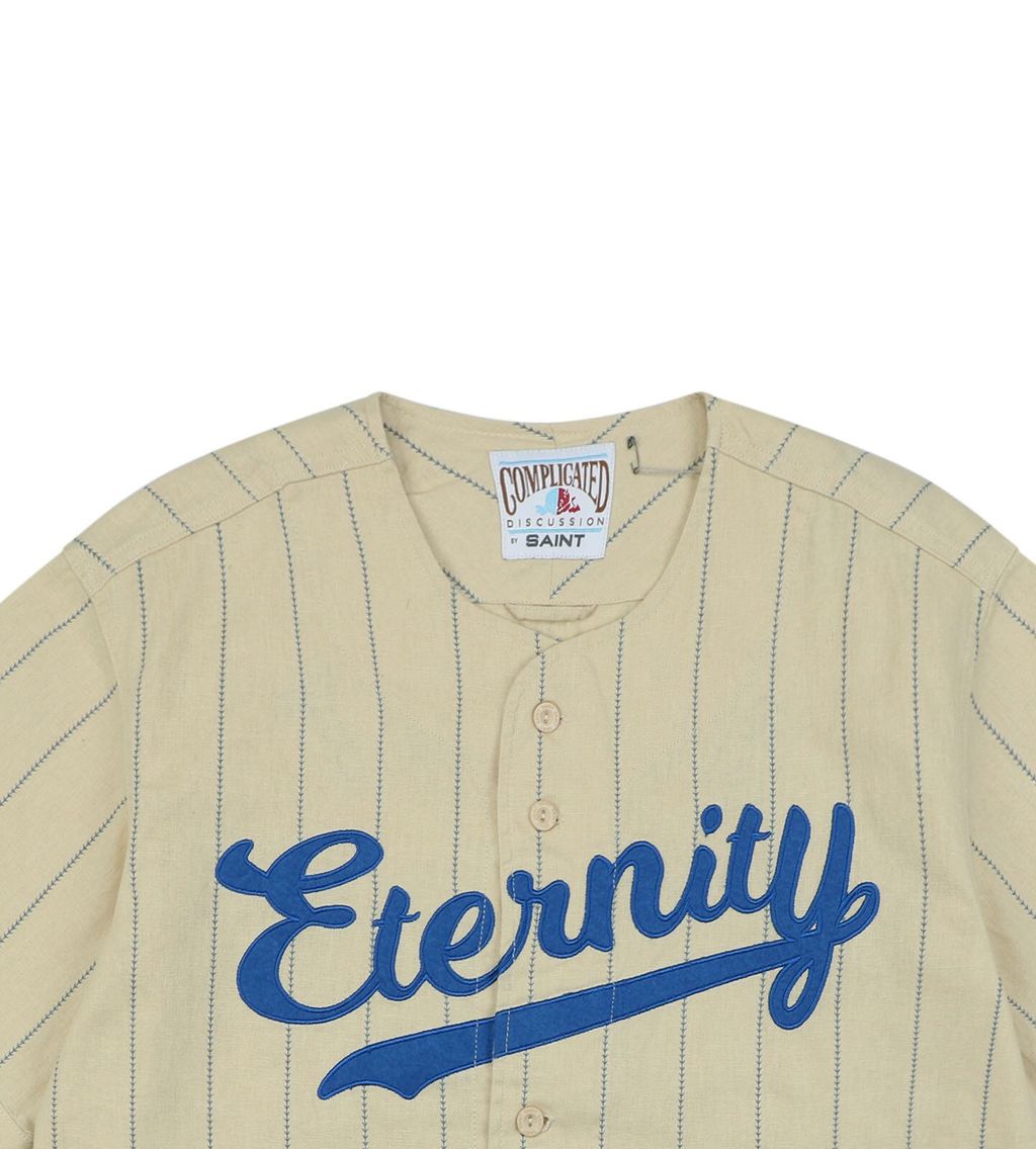 Saint Michael Cotton Linen Baseball Jersey Shirt