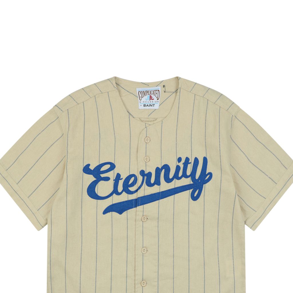 Saint Michael Cotton Linen Baseball Jersey Shirt