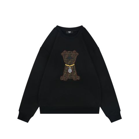 Fendi FF Monogram Dog Embroidered Crewneck Sweatshirt