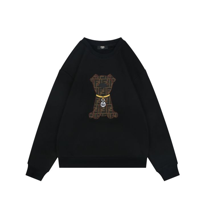 Fendi FF Monogram Dog Embroidered Crewneck Sweatshirt