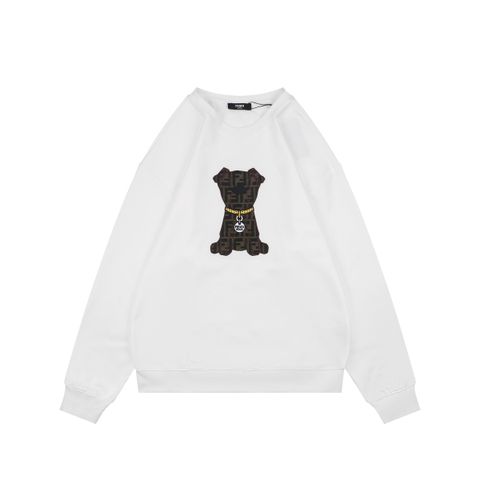 Fendi FF Monogram Dog Embroidered Crewneck Sweatshirt