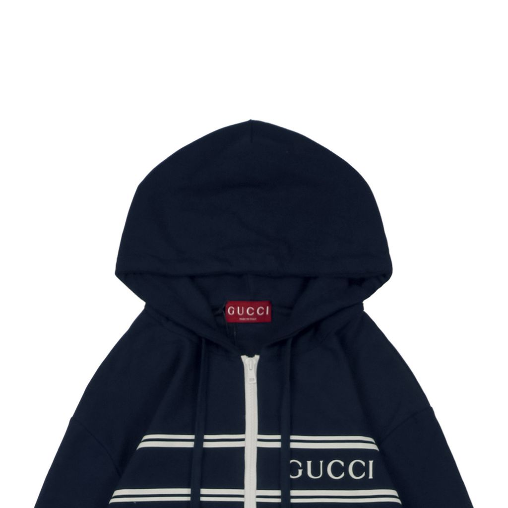 Gucci G Logo Stripe Jersey Hoodie