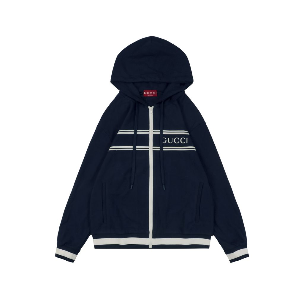 Gucci Lido G Stripe Hooded Sweatshirt