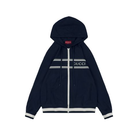Gucci Lido G Stripe Hooded Sweatshirt