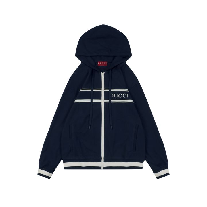 Gucci Lido G Stripe Hooded Sweatshirt
