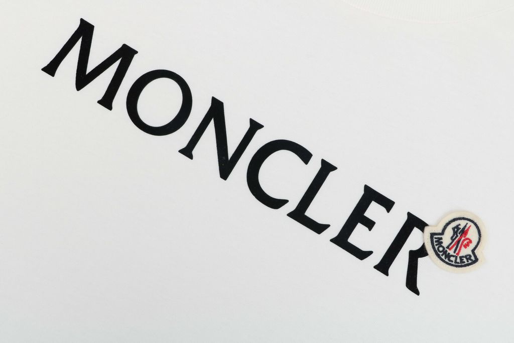 Moncler Black Letter Logo Long Sleeve Crewneck Tee