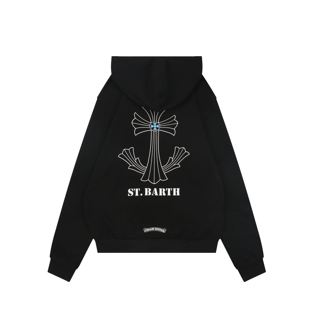 Chrome Hearts St. Barth Exclusive Cross Print Hoodie