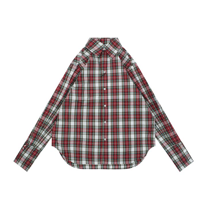Celine Red White Striped Long Sleeve Shirt