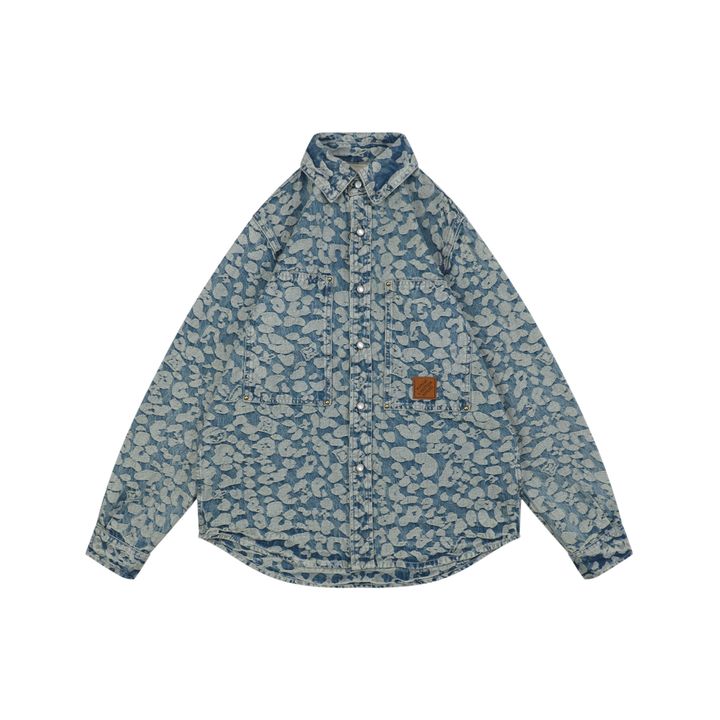 Louis Vuitton x Nigo Pixel Leopard Monogram Denim Jacket