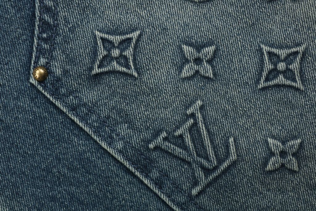 Louis Vuitton Embossed Monogram Washed Carpenter Pants