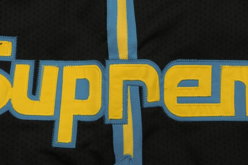Supreme Black Blue Yellow Box Logo Shorts