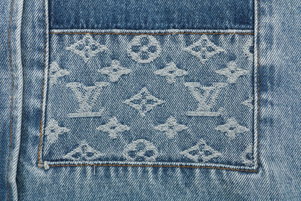 Louis Vuitton Monogram Jacquard Washed Denim Shirt Jacket