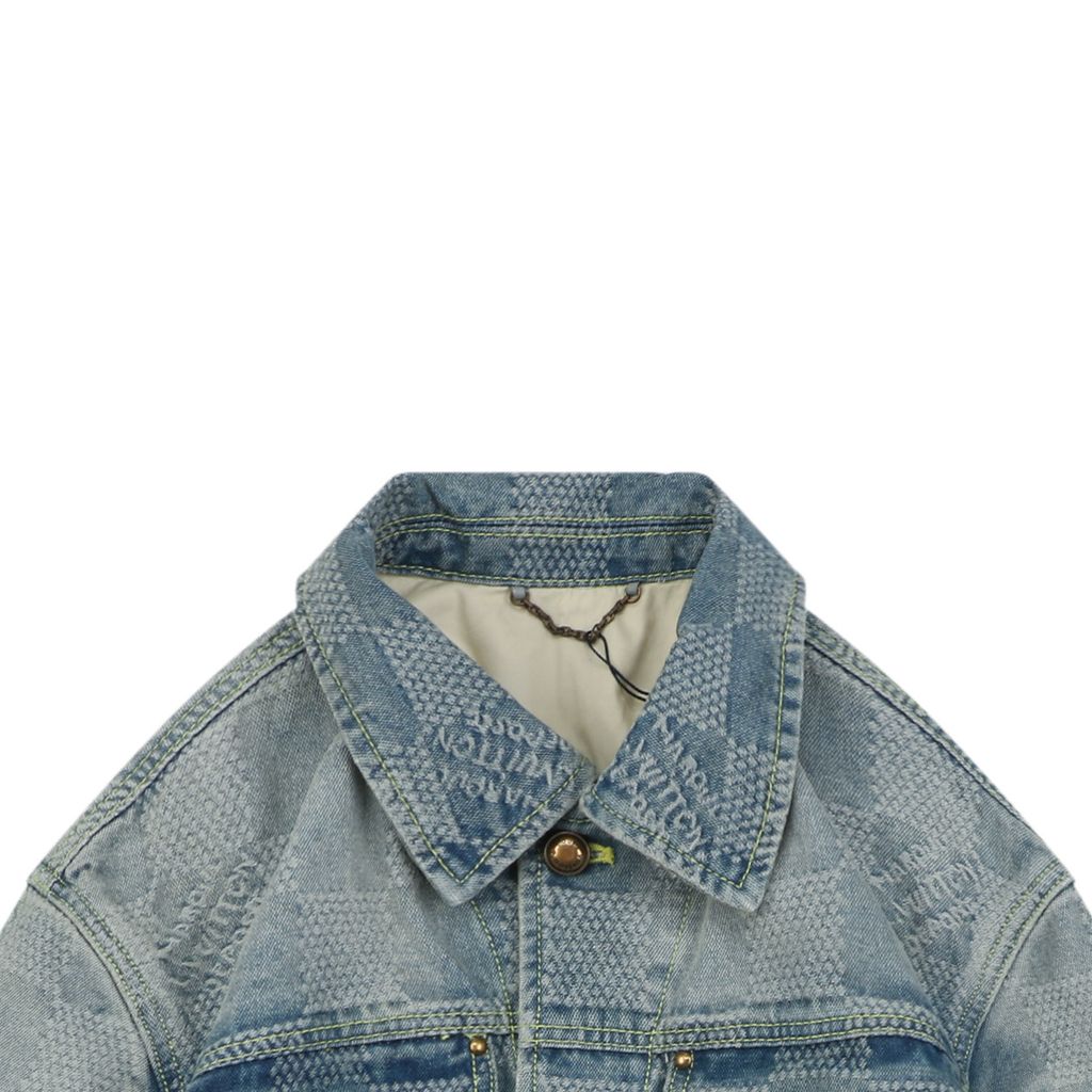 Louis Vuitton 3D Checkerboard Vintage Denim Jacket