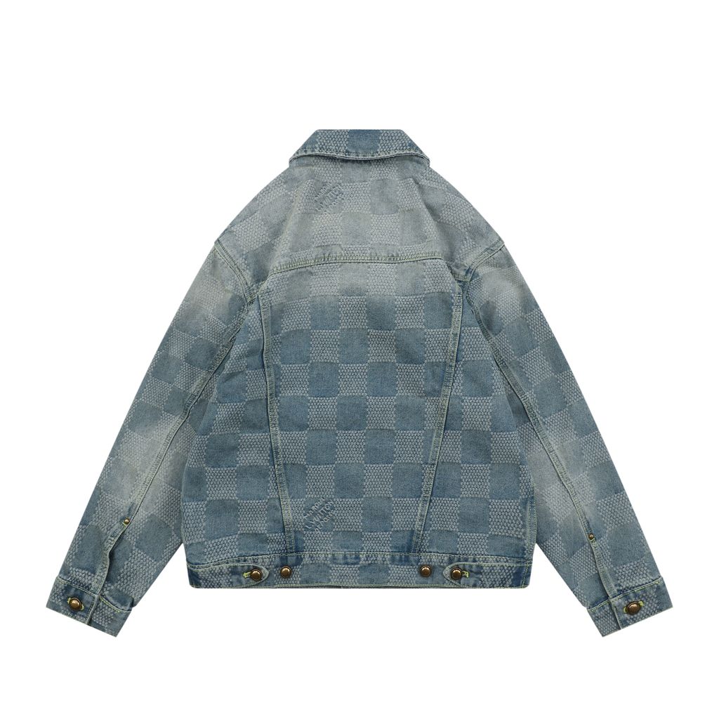 Louis Vuitton Washed Blue Damier Jacquard Denim Jacket