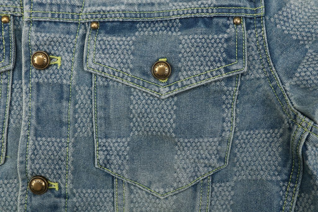 Louis Vuitton Damier Classic Washed Blue Denim Jacket