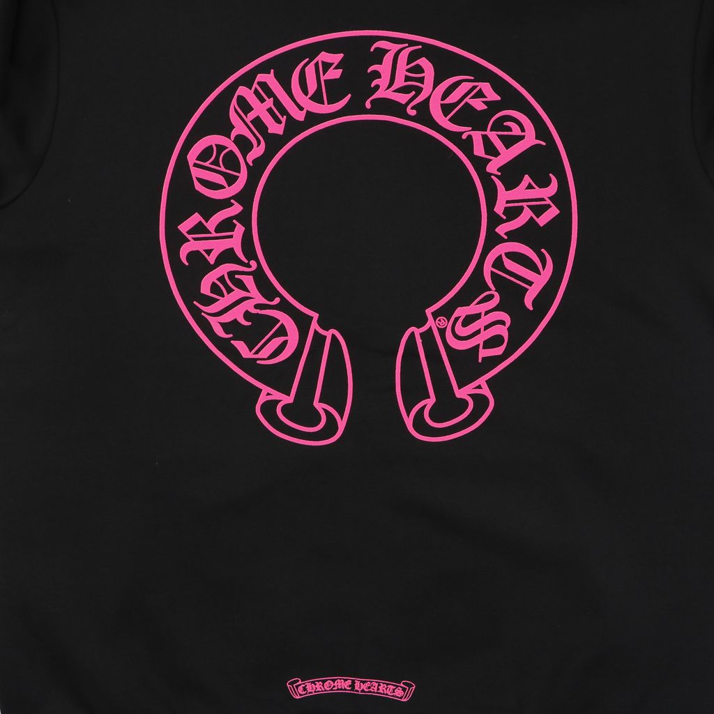 Chrome Hearts Cross Graphic Black Pink Heavyweight Hoodie