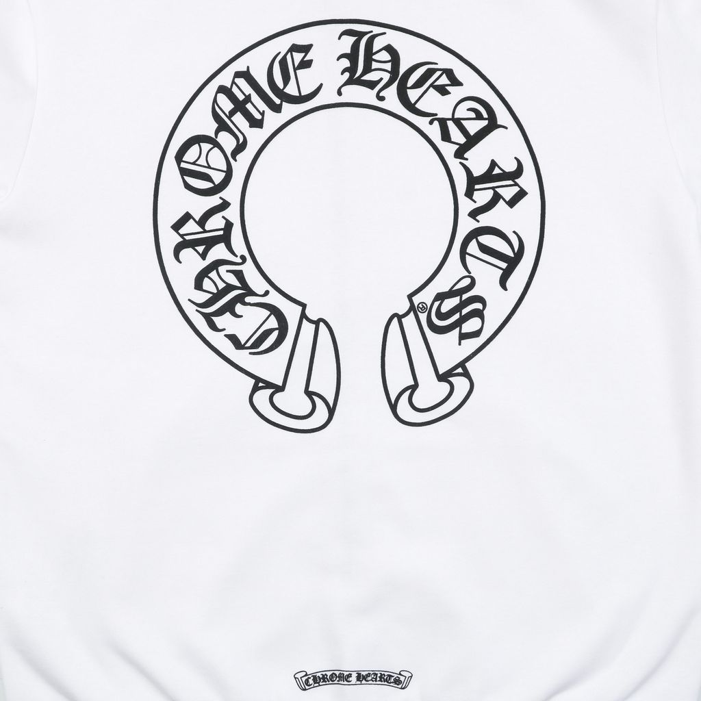 Chrome Hearts Cross Graphic White Black Heavyweight Hoodie