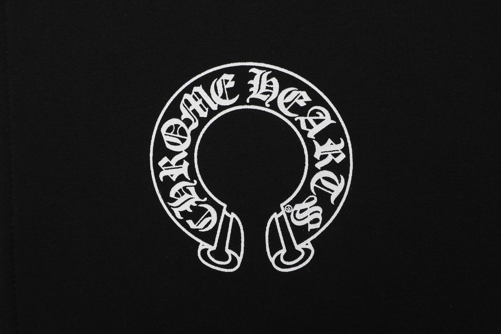 Chrome Hearts Cross Graphic Black White Heavyweight Hoodie