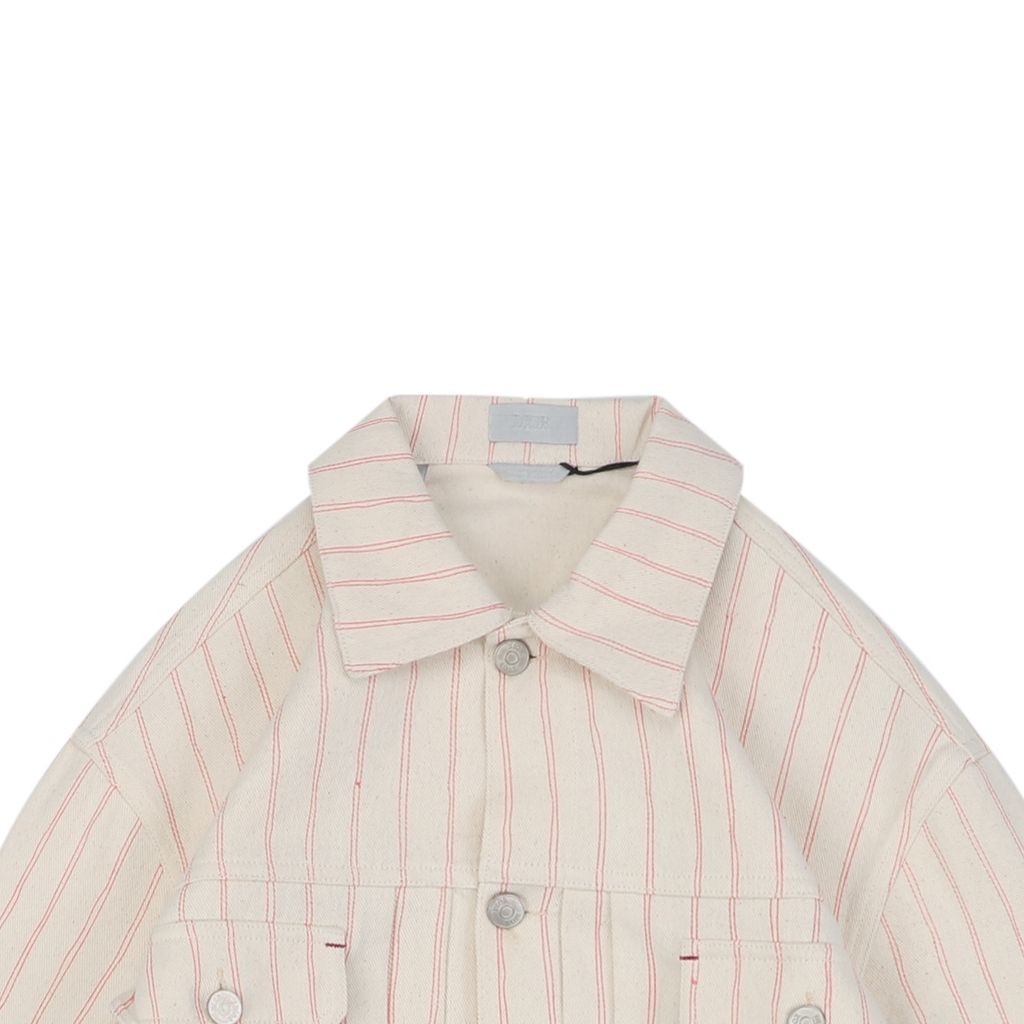 Dior 25FW Relaxed Pink Stripe Blouson Jacket