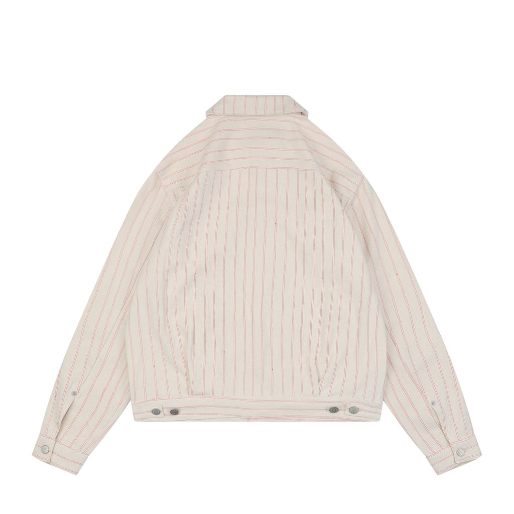 Christian Dior Hylton Nel Pink Stripe Cropped Jacket
