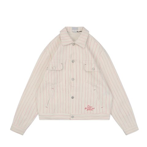 Christian Dior Hylton Nel Pink Stripe Cropped Jacket