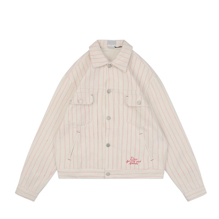 Christian Dior Hylton Nel Pink Stripe Cropped Jacket