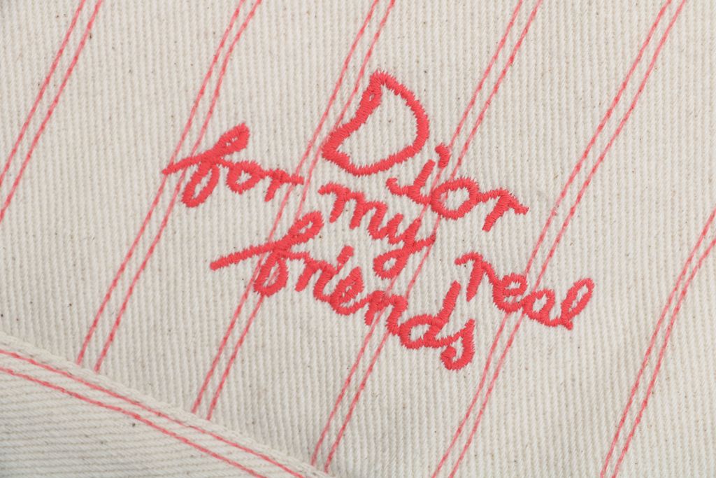 Dior Pink Stripe Cotton Poplin Letter Jacket