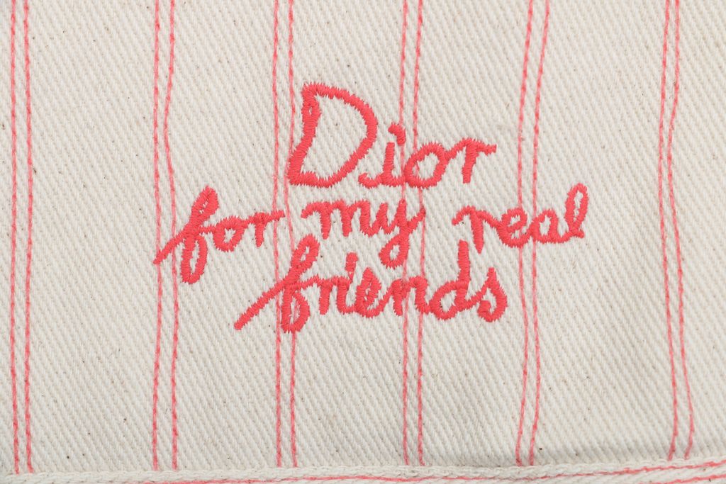 Dior Pink Stripe Cotton Poplin Letter Jacket