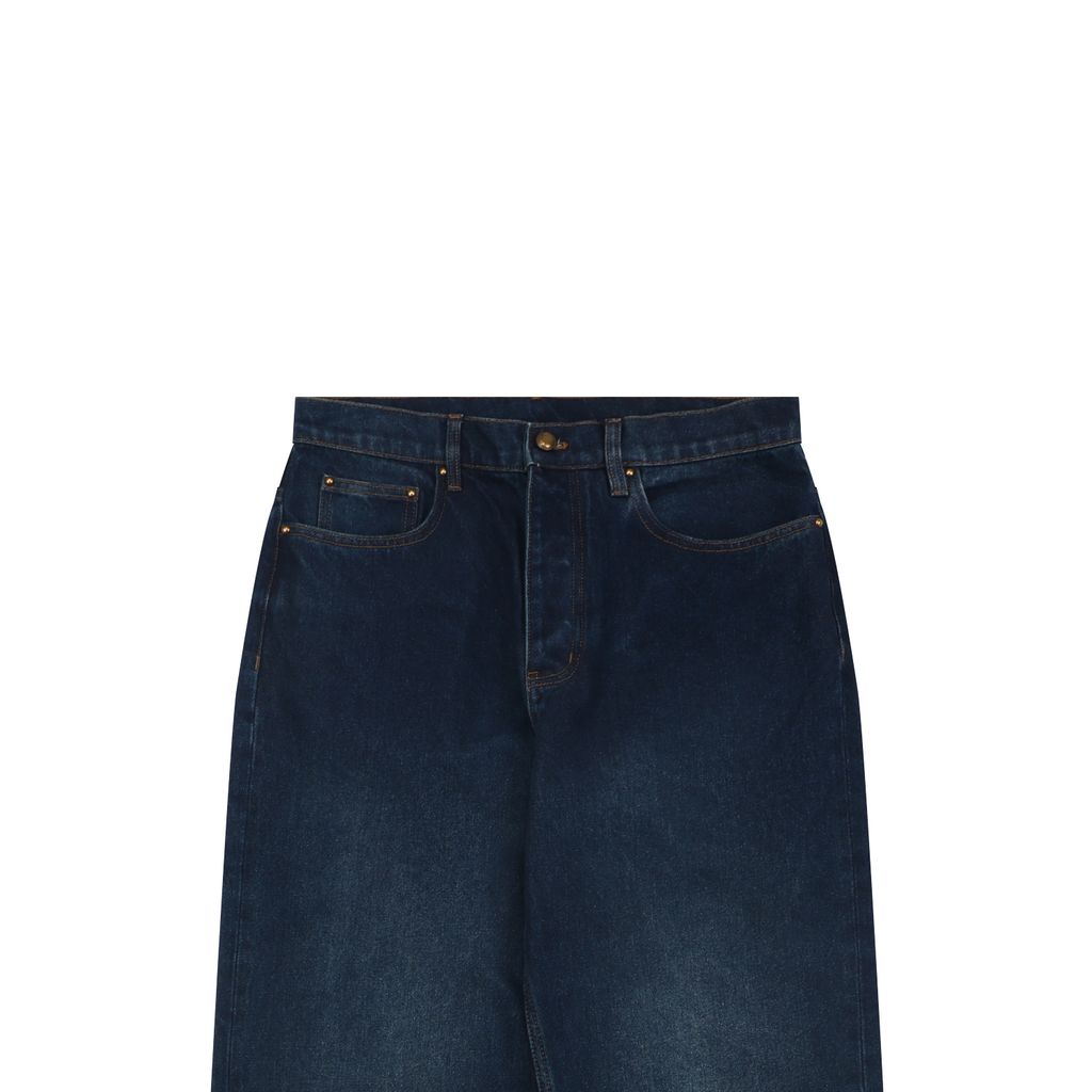 Louis Vuitton Enzyme-Washed Embroidered Denim Pants