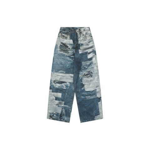 Acne Studios Trompe-L’Oeil Printed Wide-Leg Jeans