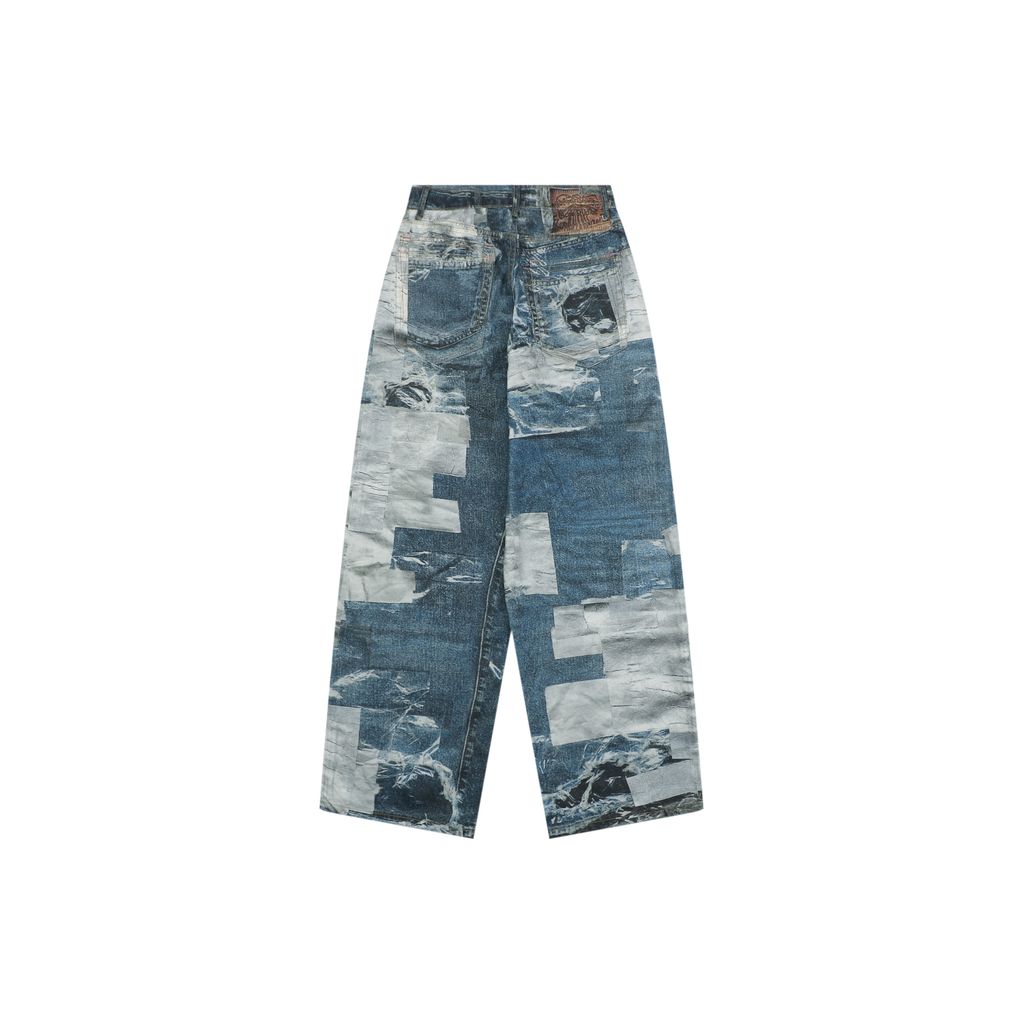 Acne Studios Trompe-L’Oeil Printed Wide-Leg Jeans