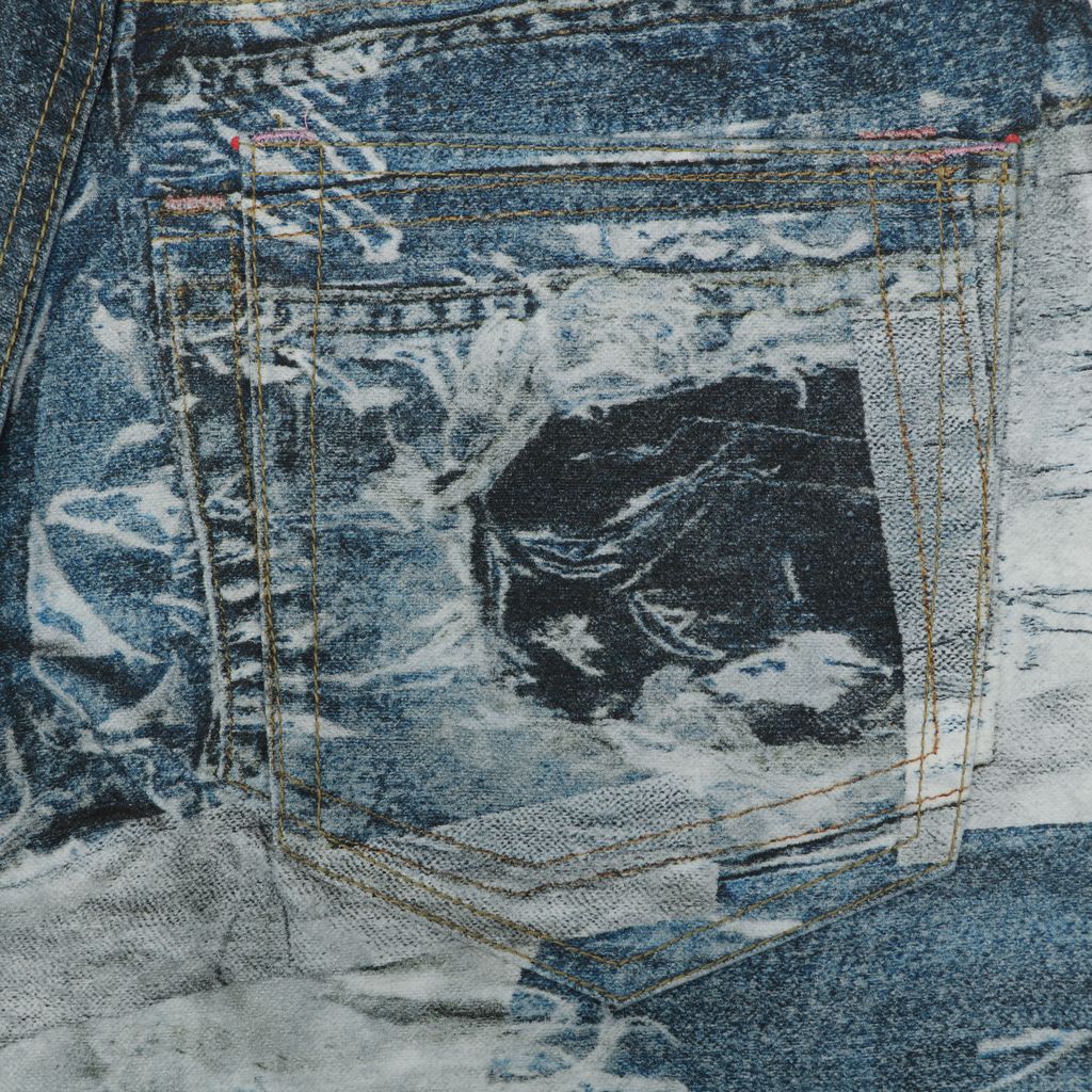 Acne Studios 3D Illusion Print Baggy Denim Pants