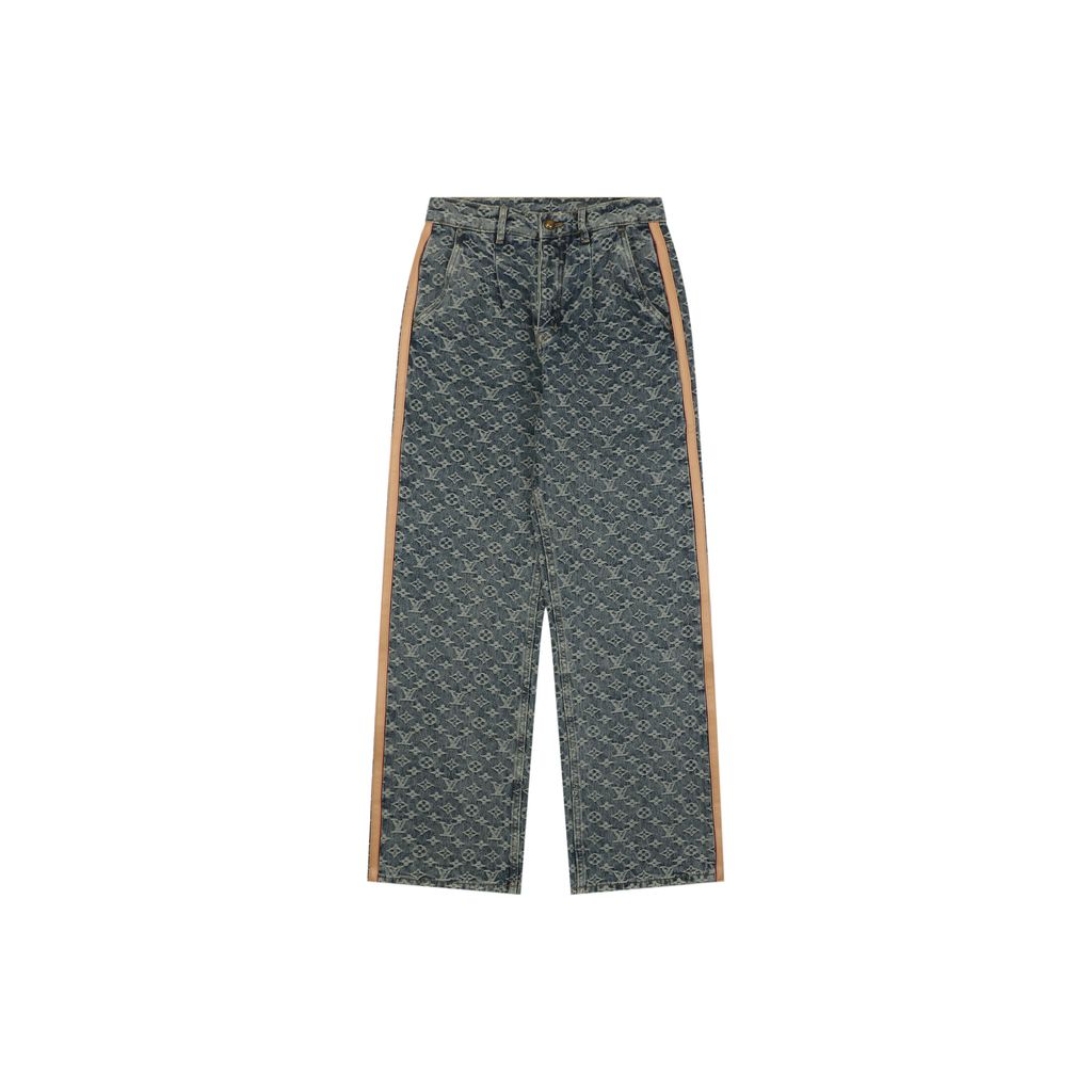 Louis Vuitton Monogram Side Leather Strap Skate Jeans