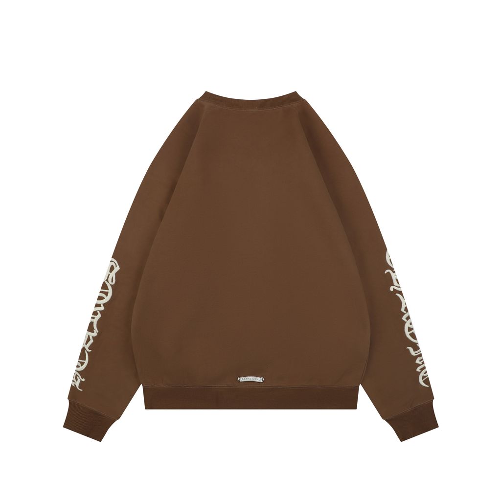 Chrome Hearts Sleeve Sanskrit Embroidered Crewneck Sweatshirt