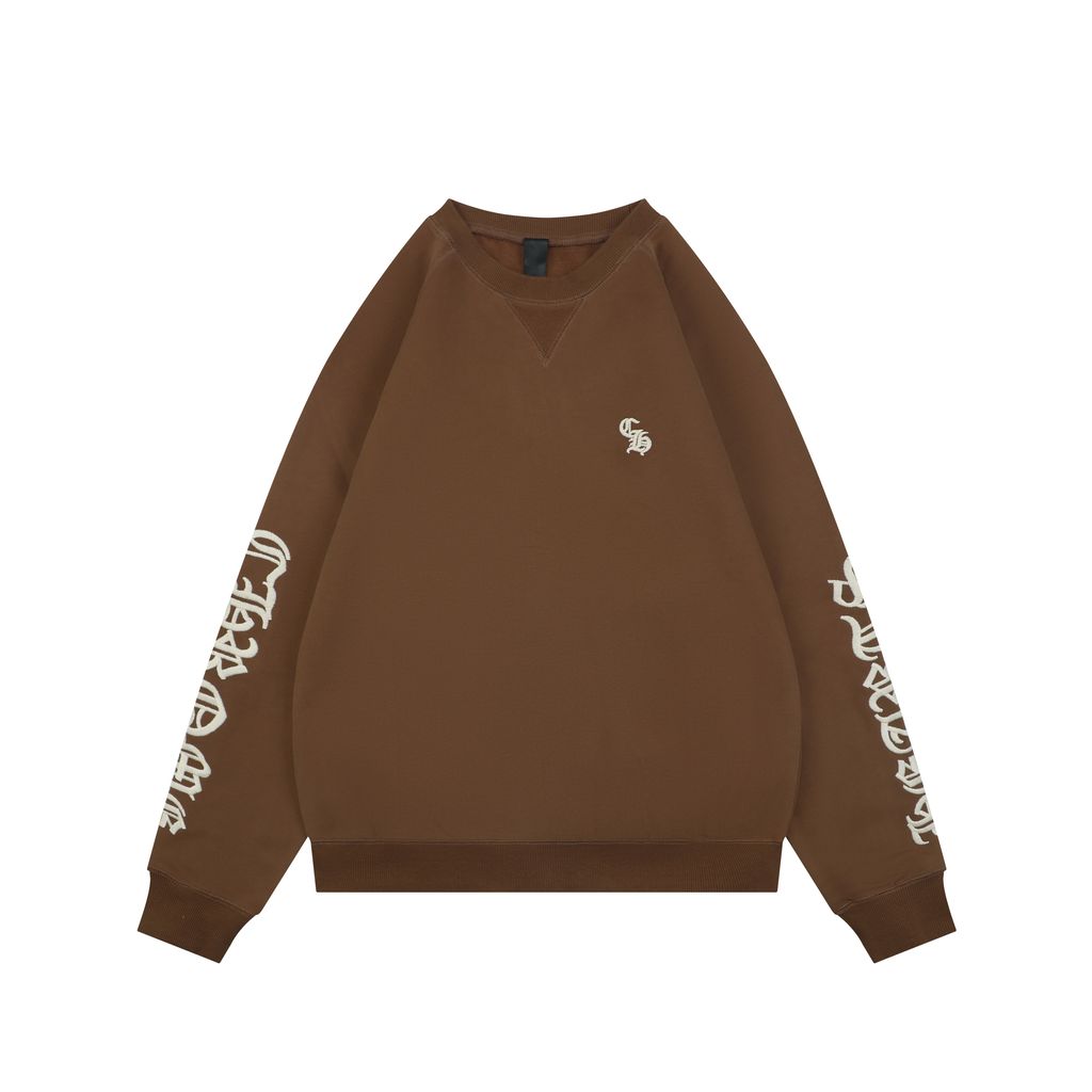 Chrome Hearts Sleeve Sanskrit Embroidered Crewneck Sweatshirt