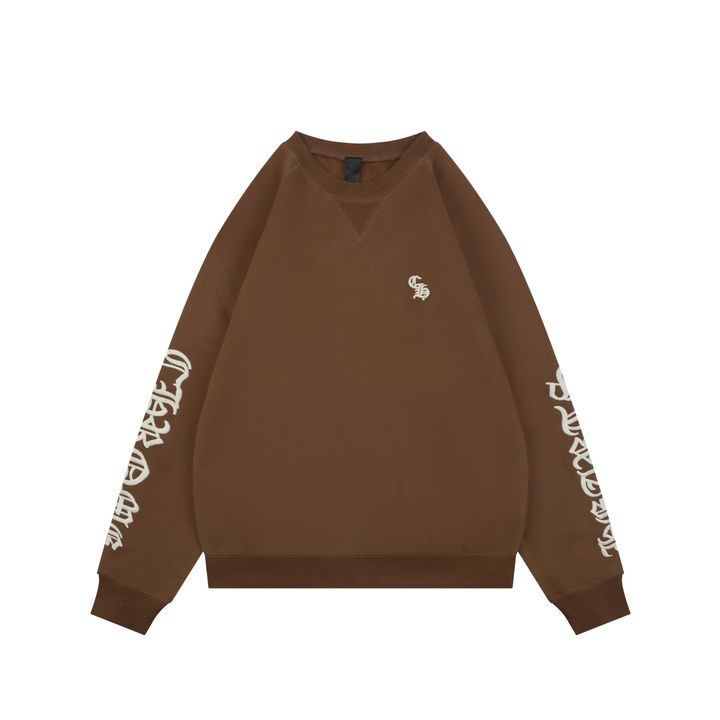 Chrome Hearts Sleeve Sanskrit Embroidered Crewneck Sweatshirt
