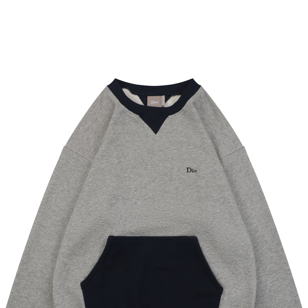 Dior 420G Contrast Crewneck Embroidered Pullover
