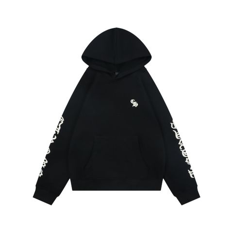 Chrome Hearts Sleeve Sanskrit Embroidered Zip Hoodie