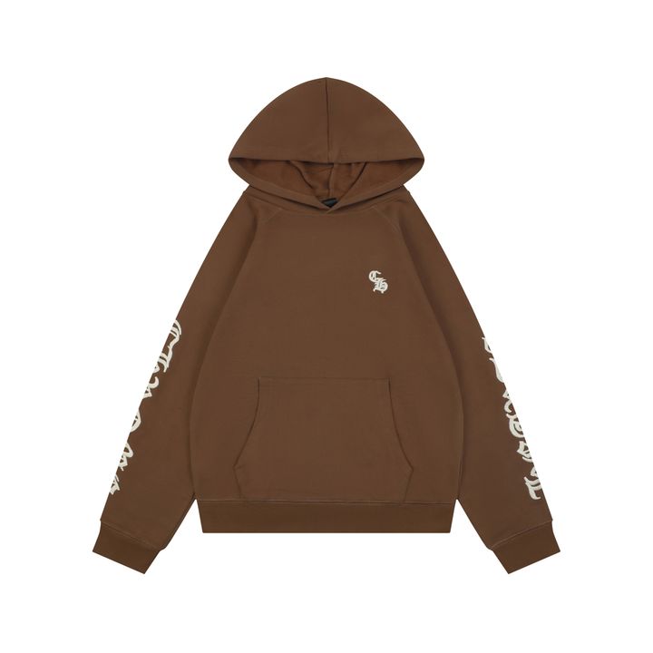 Chrome Hearts Sleeve Sanskrit Embroidered Zip Hoodie