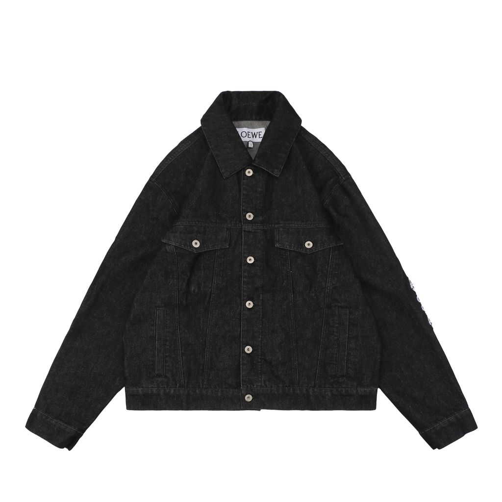 Loewe 24FW Anagram Elbow Cut-Out Denim Jacket
