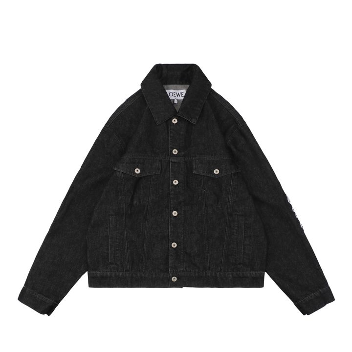 Loewe 24FW Anagram Elbow Cut-Out Denim Jacket