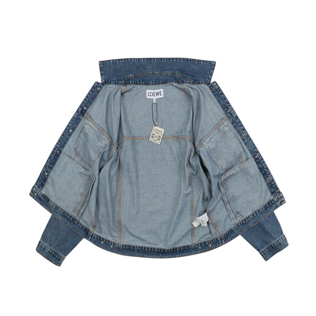 Loewe Washed Black Relaxed Anagram Jacket