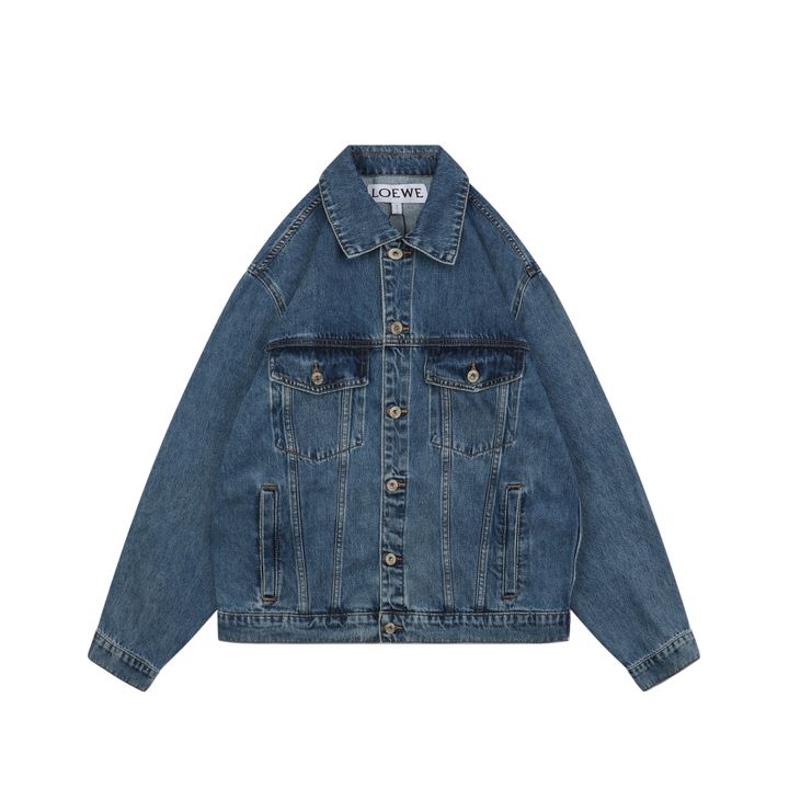 Loewe 24FW Anagram Elbow Cut-Out Denim Jacket