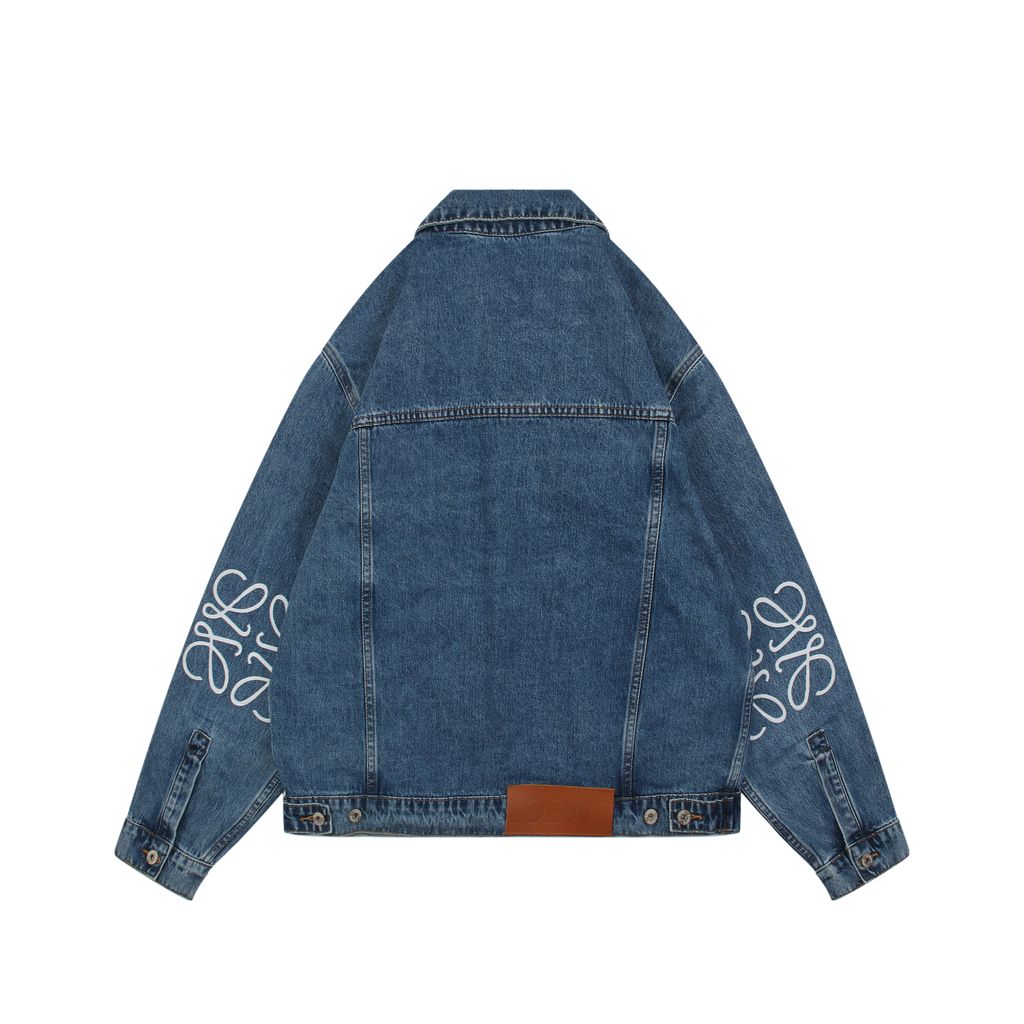 Loewe 24FW Anagram Elbow Cut-Out Denim Jacket