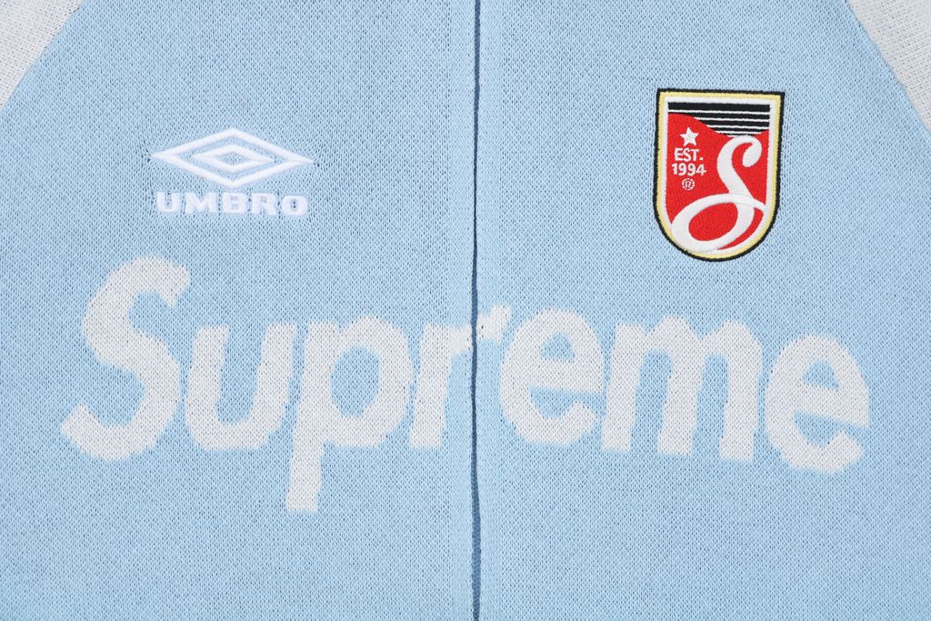 Supreme x Umbro Logo Embroidered Zip Sweater