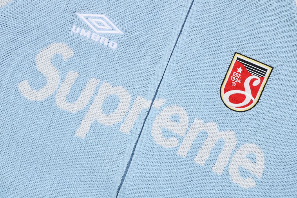 Supreme x Umbro Logo Embroidered Zip Sweater