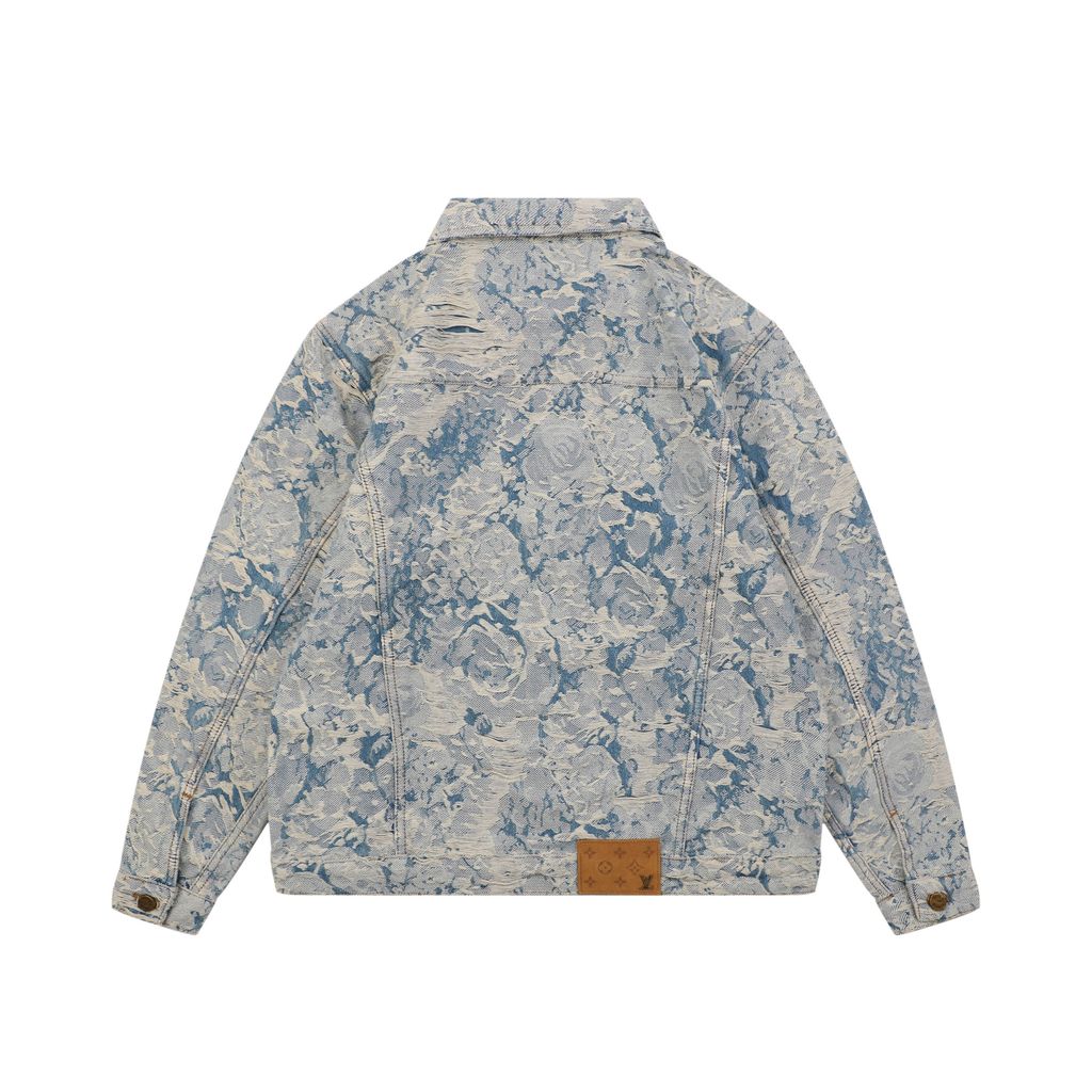 Louis Vuitton Textured Monogram Sashiko Denim Jacket